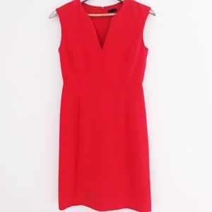 Ann Taylor Coral Pink Textured Career Dress Size 4